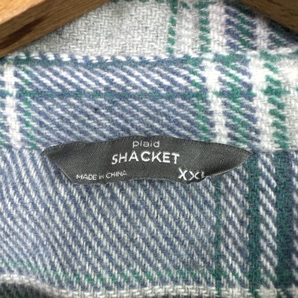 Members Mark Plaid Button Front Flannel Shacket Jacket Multicolored XXL - Picture 4 of 8